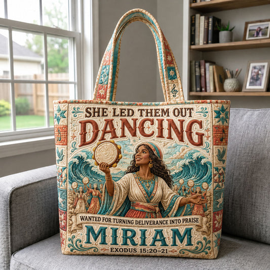 Miriam Praise Exodus 15:20-21 Quilted Tote Bag GFTOHNL2147