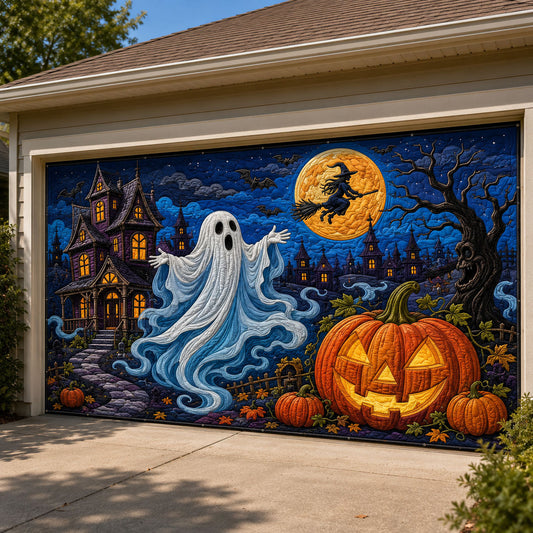 Haunted Ghost Moonlight Garage Door Banner GFTOHNL2151