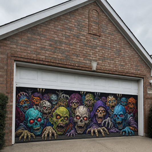 Zombie Breakout Garage Door Banner GFTOHNL2152