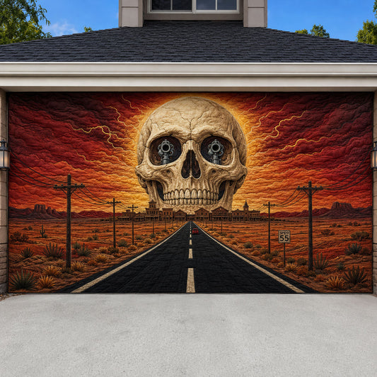 Skull Horizon Highway Garage Door Banner GFTOHNL2153