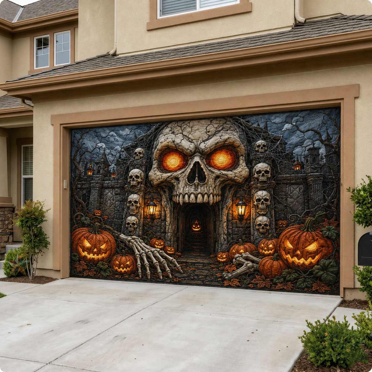 Inferno Skull Gate Garage Door Banner GFTOHNL2155