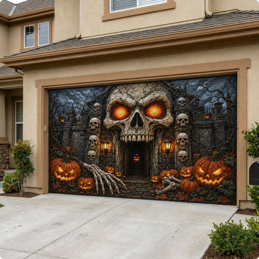 Inferno Skull Gate Garage Door Banner GFTOHNL2155