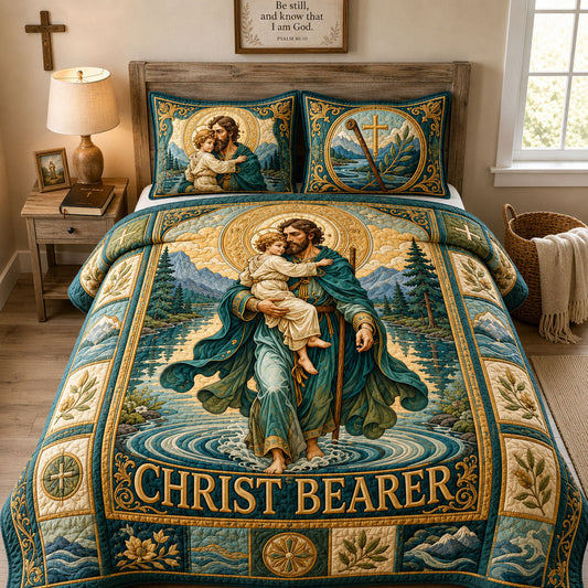 Christ Bearer Embrace Of Faith 3-Piece Quilted Bedding Set GFTOHNL2187