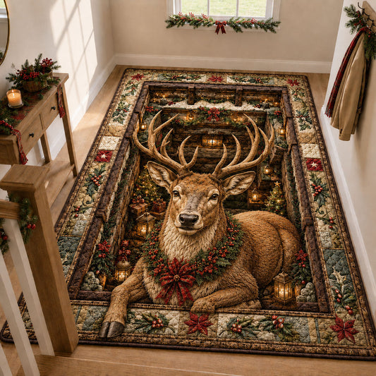 Peaceful Reindeer Area Rug GFTOHNL2195