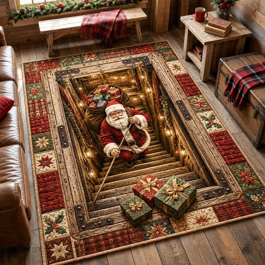 Santa Secret Stairway Area Rug GFTOHNL2229