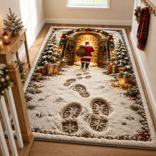 Santa Footsteps Of Joy Area Rug GFTOHNL2232