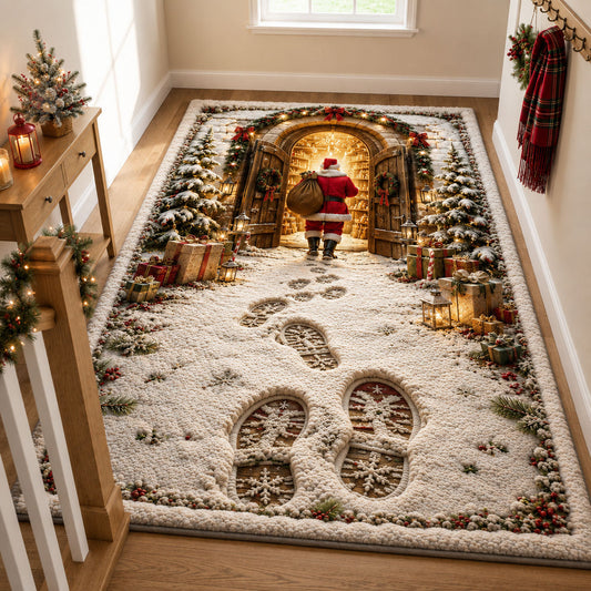 Santa Footsteps Of Joy Area Rug GFTOHNL2232