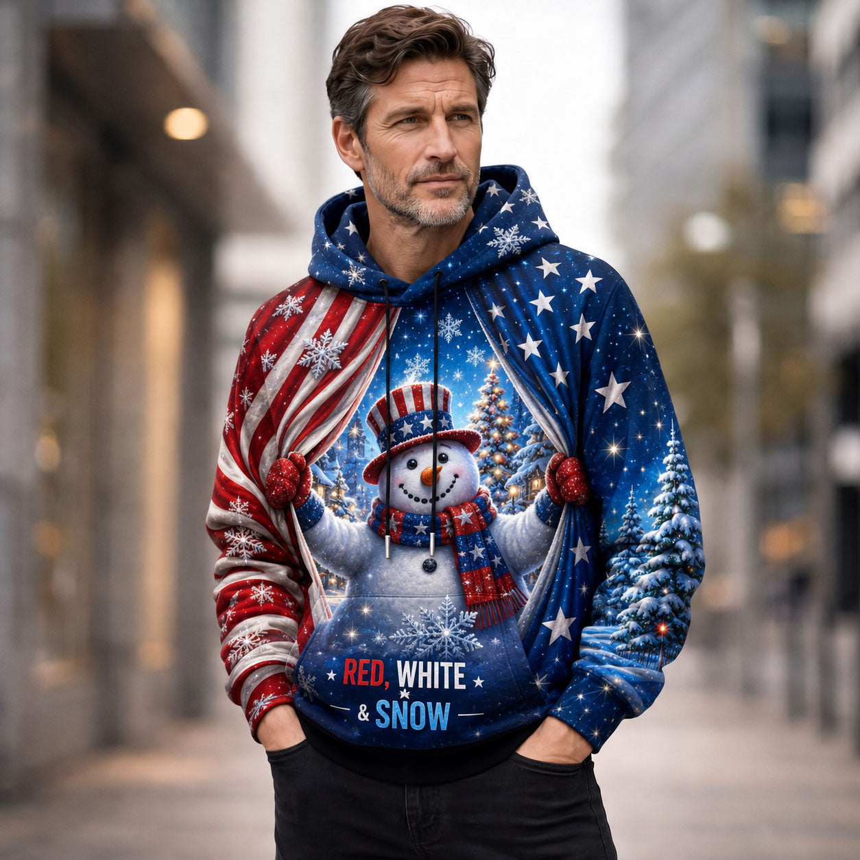 Red White And Snow Hoodie GFTOHNL2259