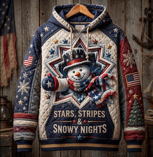 Stars Stripes Snowy Nights Hoodie GFTOHNL2260