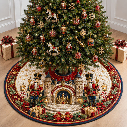 Royal Nutcracker Castle Entrance Quilted Tree Skirt GFTOHNL2299