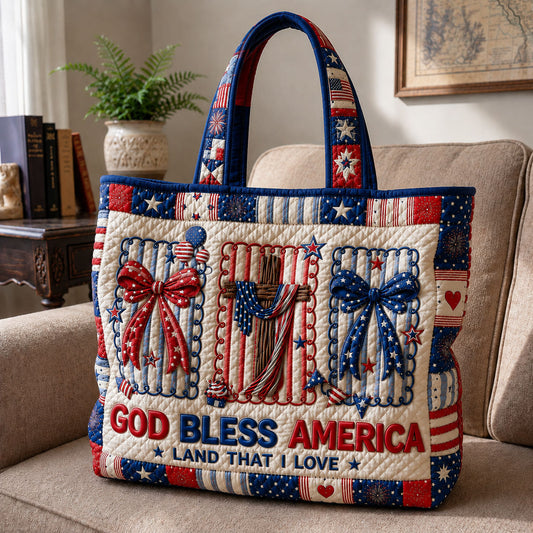 God Blessed America Quilted Tote Bag GFTOHNL230