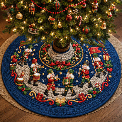 Nutcracker Holiday Parade Quilted Tree Skirt GFTOHNL2300