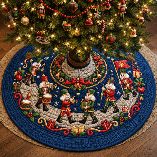 Nutcracker Holiday Parade Quilted Tree Skirt GFTOHNL2300