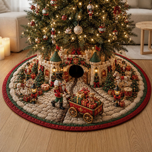 Nutcracker Castle Gate Adventure Quilted Tree Skirt GFTOHNL2303