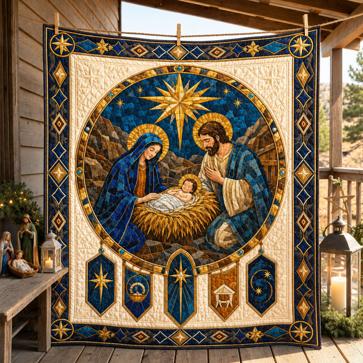 Nativity Star Of Hope Quilted Blanket GFTOHNL2307
