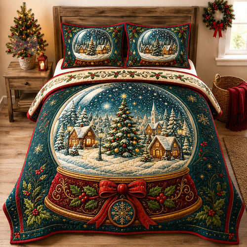 Winter Village Wonder 3-Piece Quilted Bedding Set GFTOHNL2348