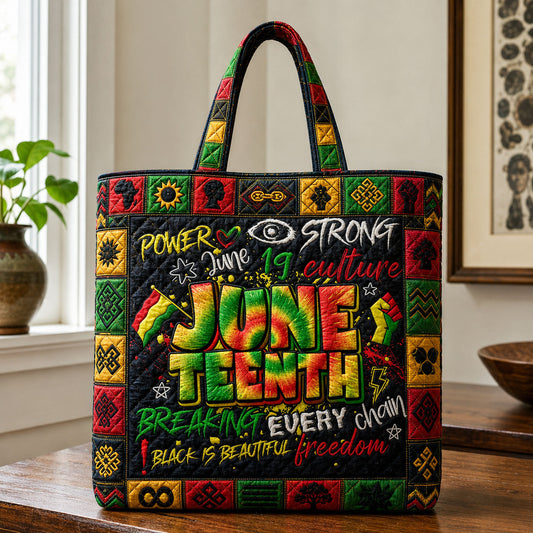 Juneteenth Freedom Quilted Tote Bag GFTOHNL237