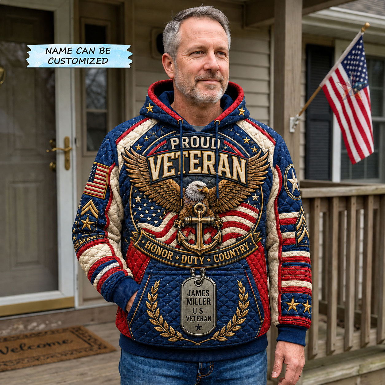 Proud Eagle Of Honor Hoodie QTCUZ GFTOHNL2390