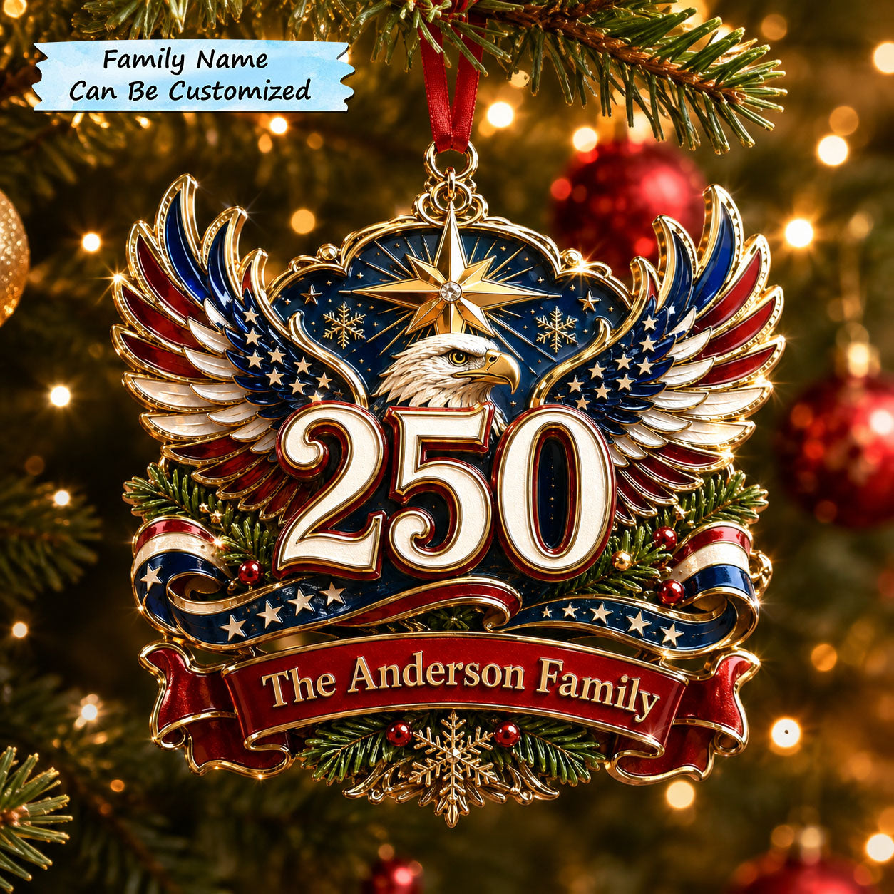 American Eagle Christmas 250 Christmas Mica Ornament QTCUZ GFTOHNL2530