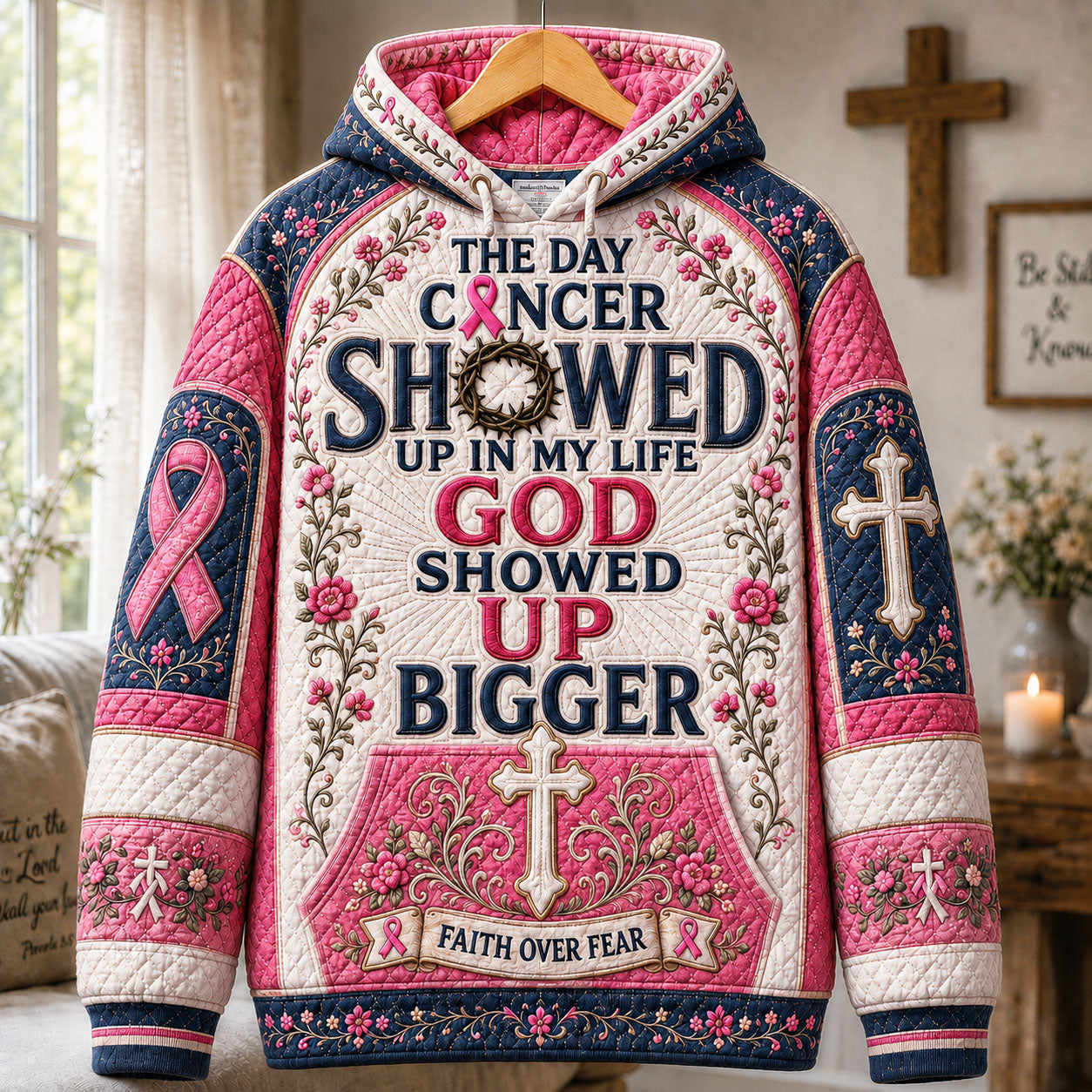 God Showed Up Bigger Hoodie GFTOHNL2583