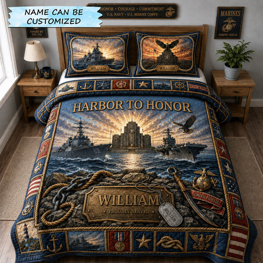 Harbor To Honor 3-Piece Quilted Bedding Set QTCUZ GFTOHNL2623