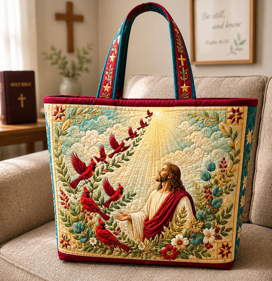 Jesus Cardinal Blessing Quilted Tote Bag GFTOHNL2658