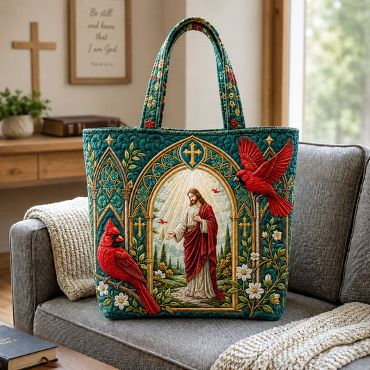 Jesus Cathedral Garden Quilted Tote Bag GFTOHNL2662