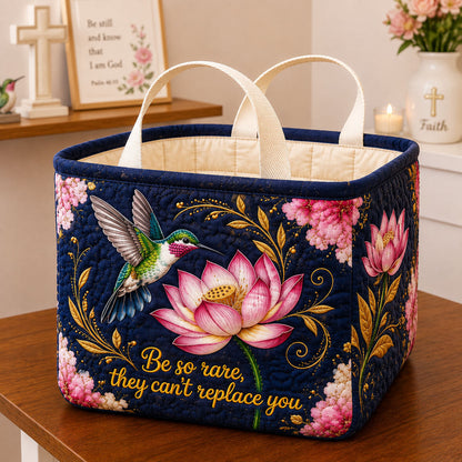 Hummingbird Be So Rare Quilted Storage Basket GFTOHNL2710