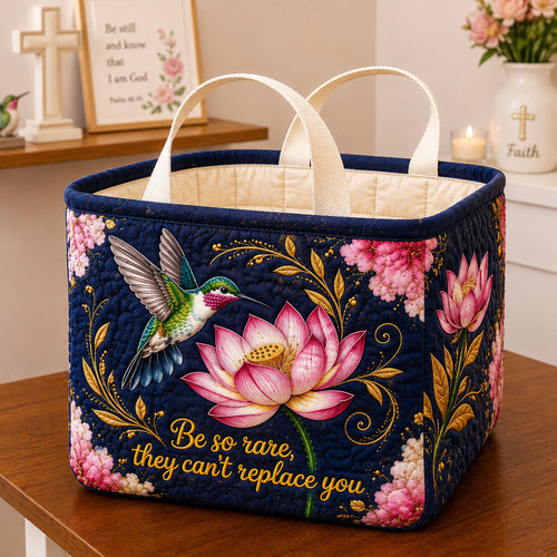 Hummingbird Be So Rare Quilted Storage Basket GFTOHNL2710
