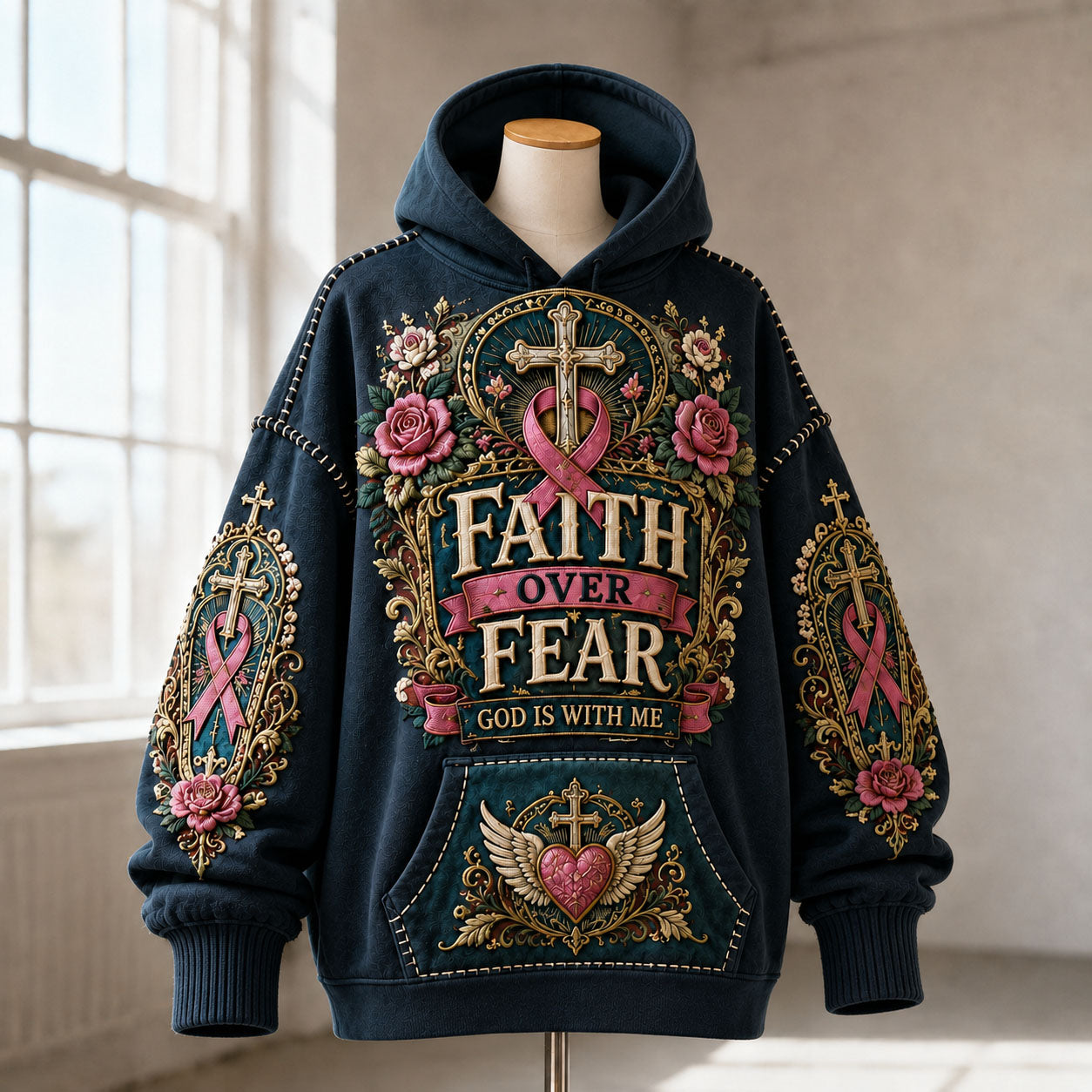 Faith Over Fear God Is With Me Hoodie GFTOHNL2720