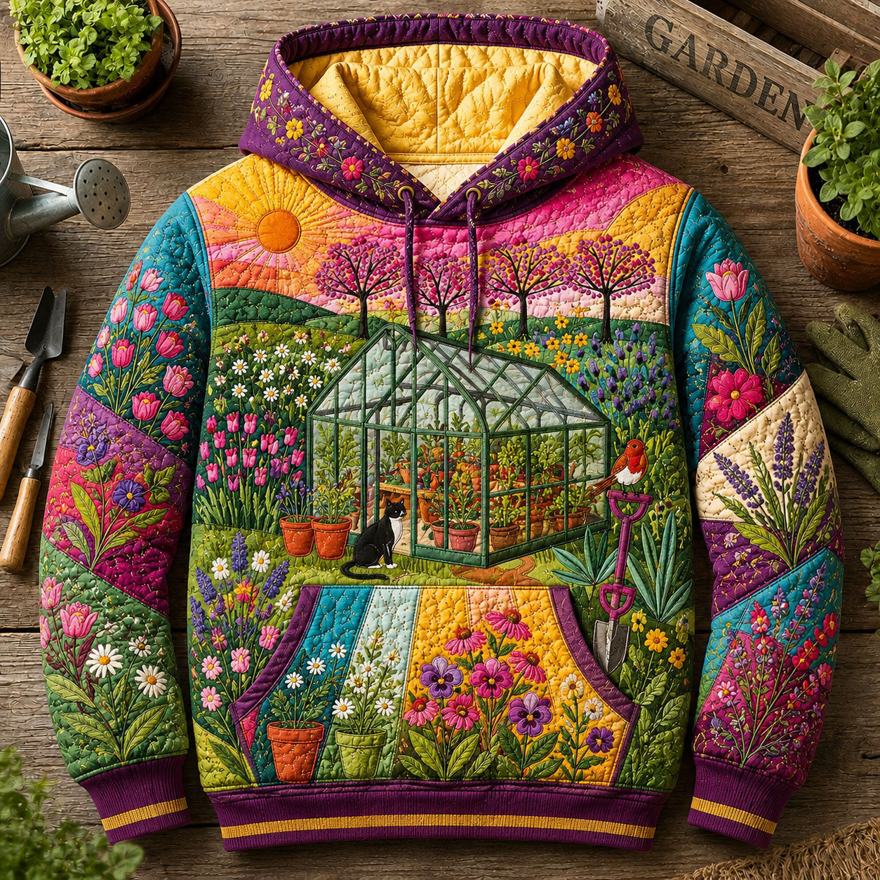 Colorful Greenhouse Garden Hoodie GFTOHNL2724