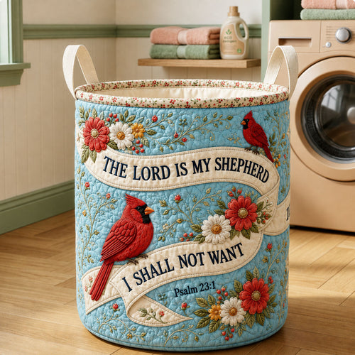 The Lord Is My Shepherd Quilted Laundry Basket GFTOHNL2760