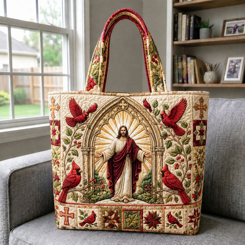 Jesus Cardinal Garden Quilted Tote Bag GFTOHNL2792