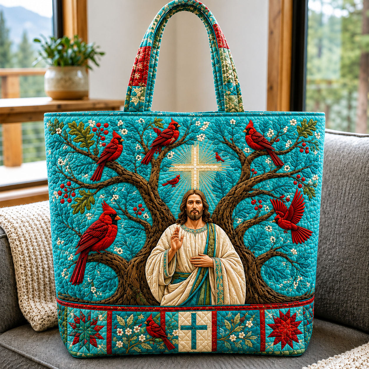 Jesus Tree Of Faith Quilted Tote Bag GFTOHNL2793