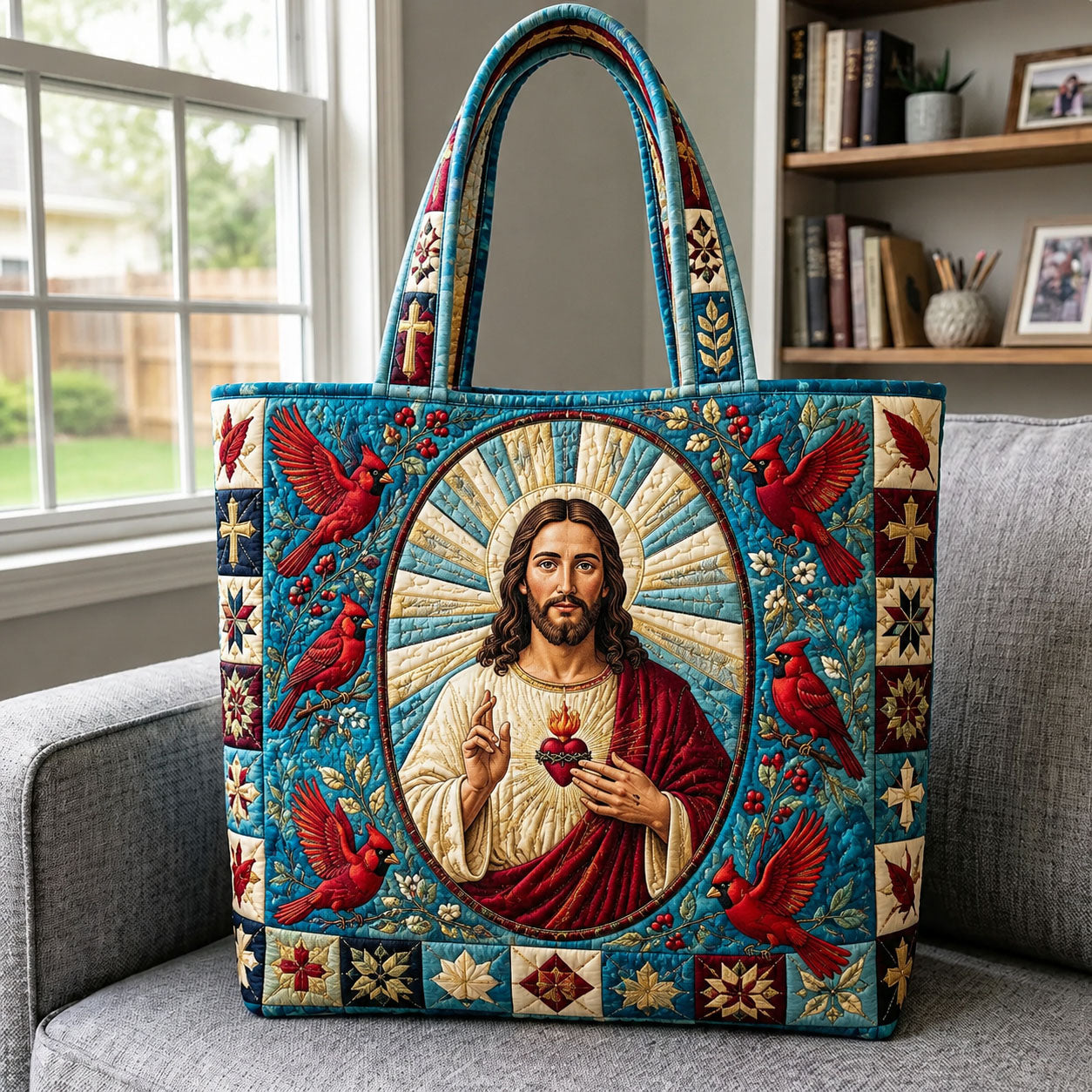Sacred Heart Cardinals Quilted Tote Bag GFTOHNL2794