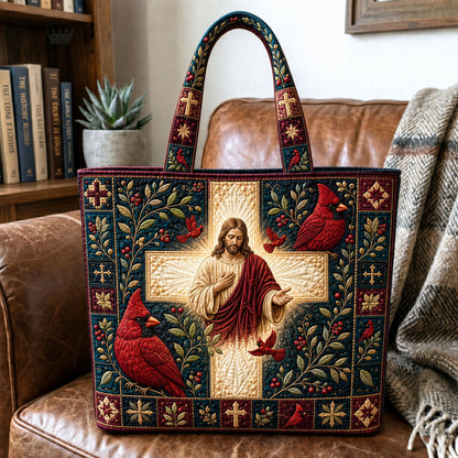 Jesus Cardinal Cross Quilted Tote Bag GFTOHNL2796