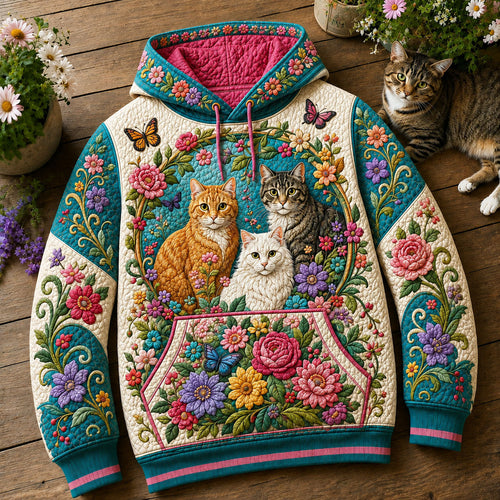 Cats And Flowers Hoodie GFTOHNL2823