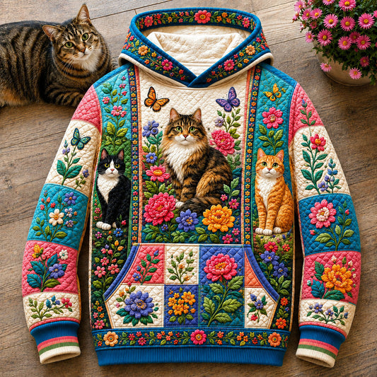 Three Cats Garden Hoodie GFTOHNL2825