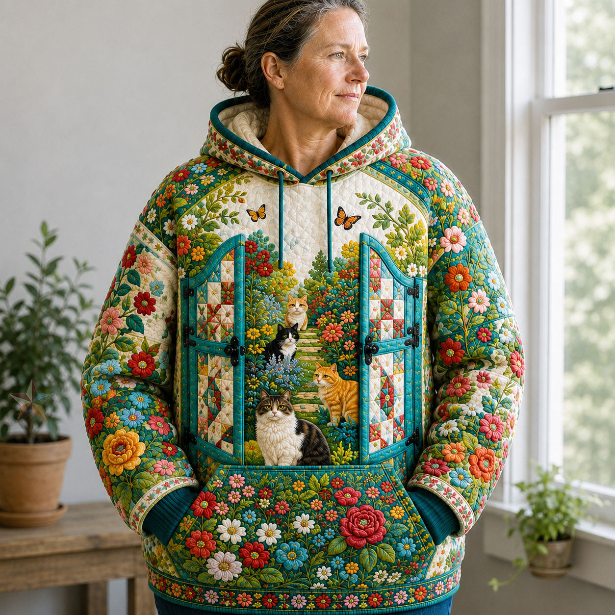 Secret Garden Cats Hoodie GFTOHNL2826