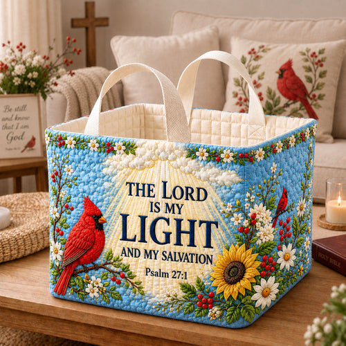 The Lord Is My Light Quilted Storage Basket GFTOHNL2852