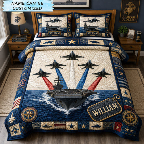Carrier Air Power 3-Piece Quilted Bedding Set QTCUZ GFTOHNL2864