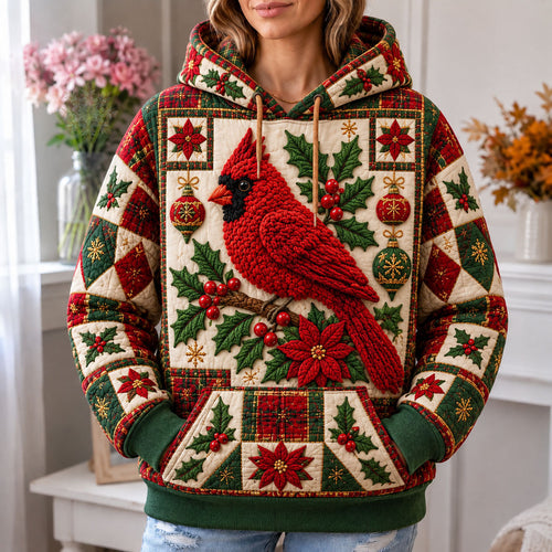 Christmas Cardinal Holly Hoodie GFTOHNL2897