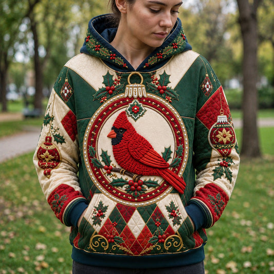 Christmas Cardinal Ornament Hoodie GFTOHNL2900