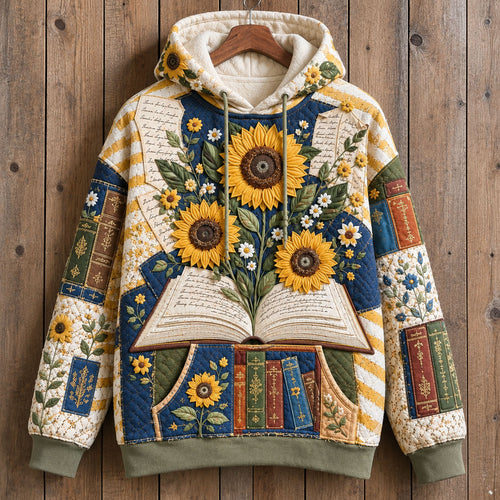 Sunflower Book Garden Hoodie GFTOHNL2934