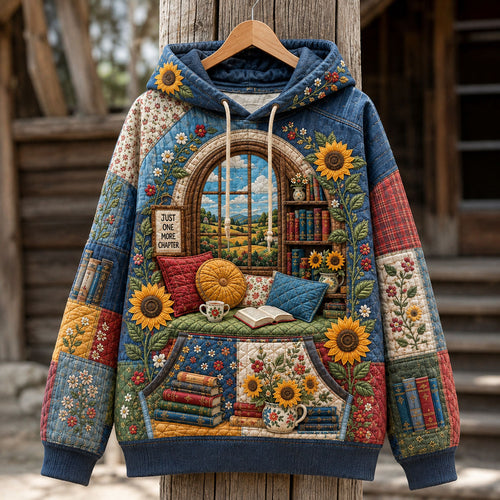 Cozy Sunflower Reading Nook Hoodie GFTOHNL2935
