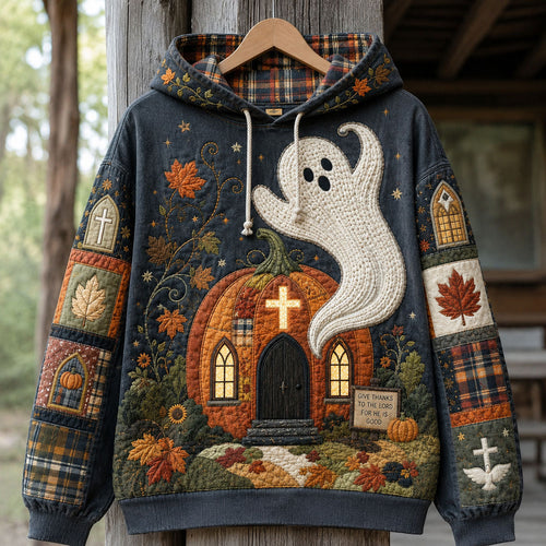 Pumpkin Church Ghost Hoodie GFTOHNL2975