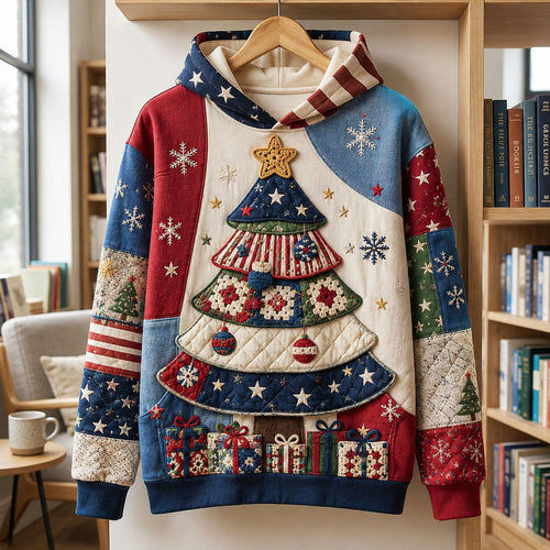 Patriotic Christmas Tree Hoodie GFTOHNL2982