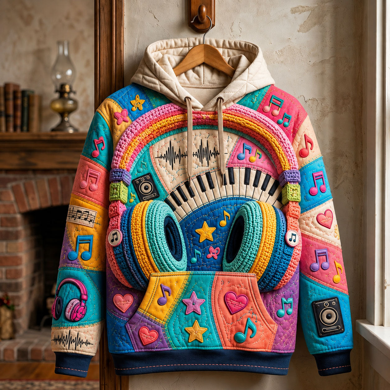 Colorful Headphone Melody Hoodie GFTOHNL3010