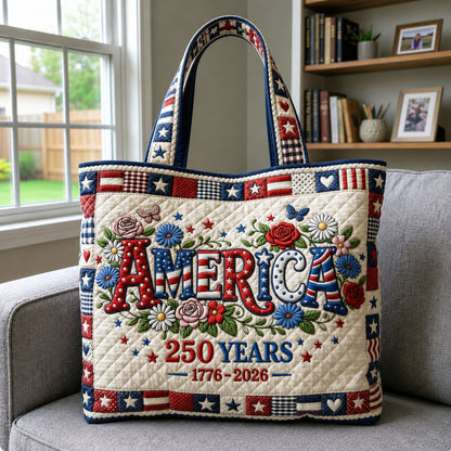 Floral America Quilted Tote Bag GFTOHNL305