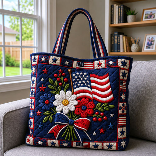 Patriot Bouquet Quilted Tote Bag GFTOHNL306